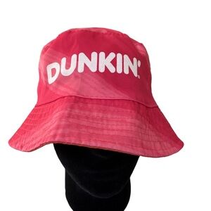 New Dunkin' Pink and Orange Reversible Bucket Hat. OSFM